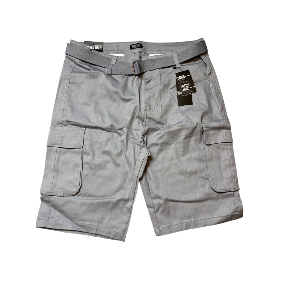 Rugged Trails Men's‎ Gray Outdoor Adventure Cargo Shorts NWT Size 42